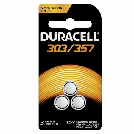 Duracell Specialty Watch Battery, PK3 D303/357B3PK